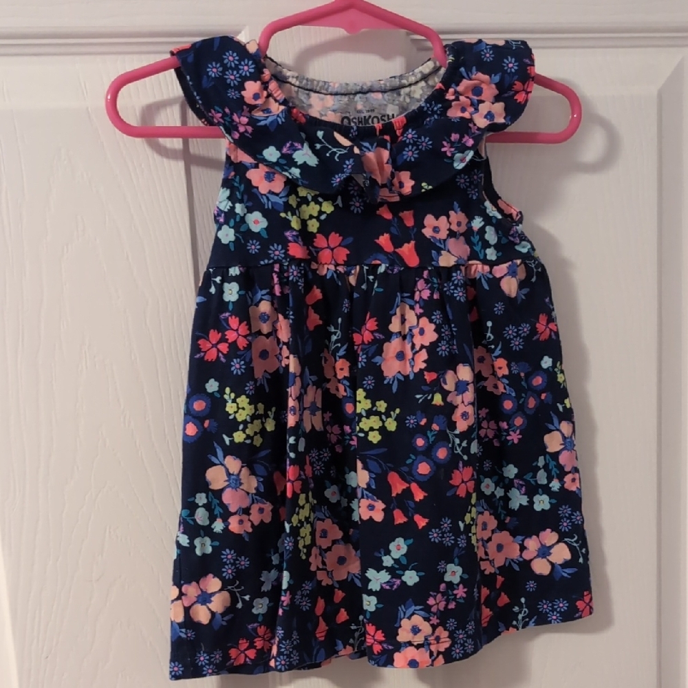 OshKosh B'gosh Navy with Pink Floral Baby Shorts